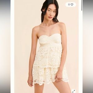 Anthropologie strapless lace dress! NEW with tags!